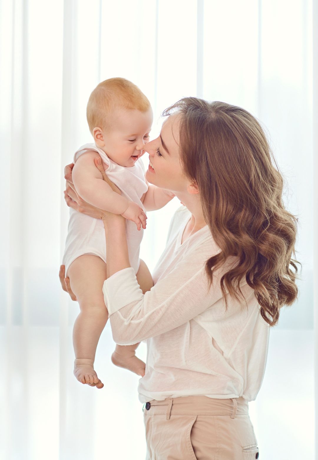 Mother holding baby